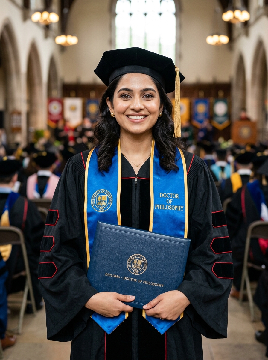 Doctoral Candidate in Academic Regalia